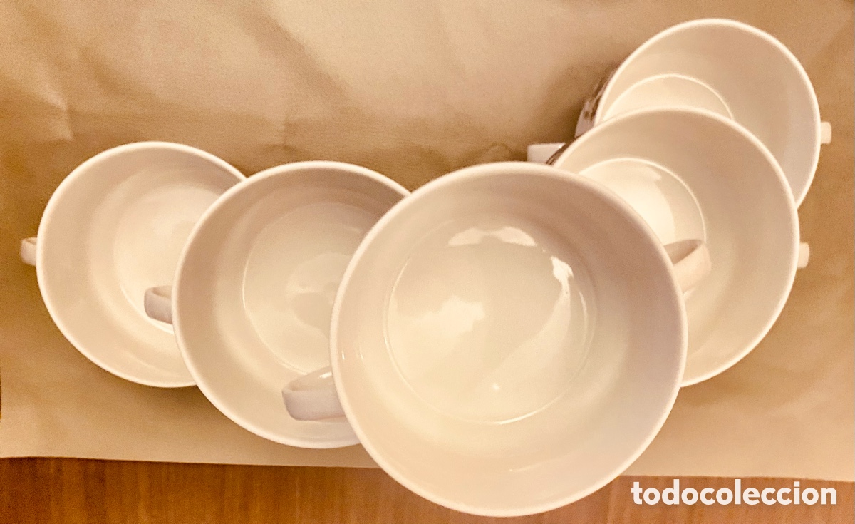 Antig&uuml;edades: Juego de Consom&eacute; con 6 servicios - Foto 9