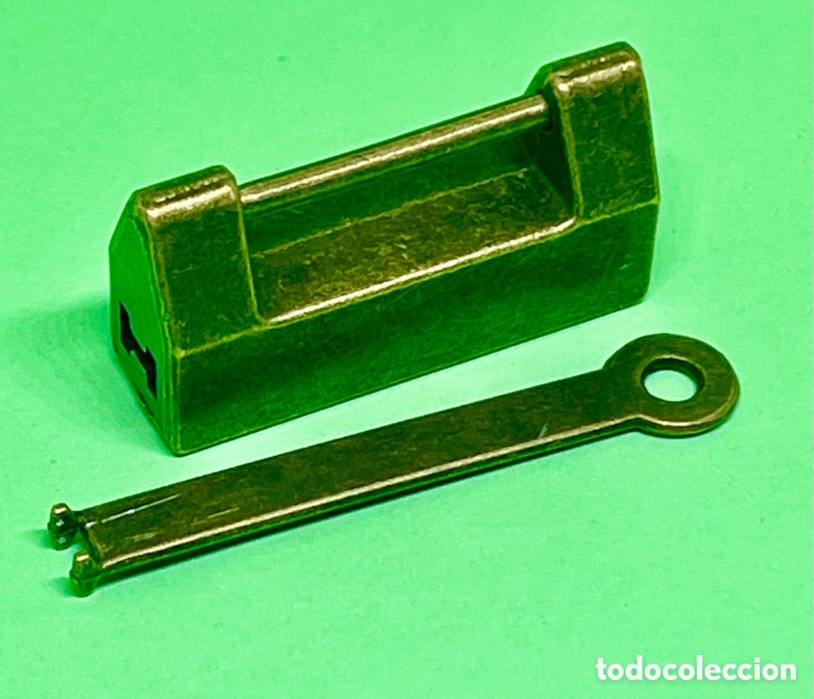 Antig&uuml;edades: CANDADO CHINO CON LLAVE - Foto 4
