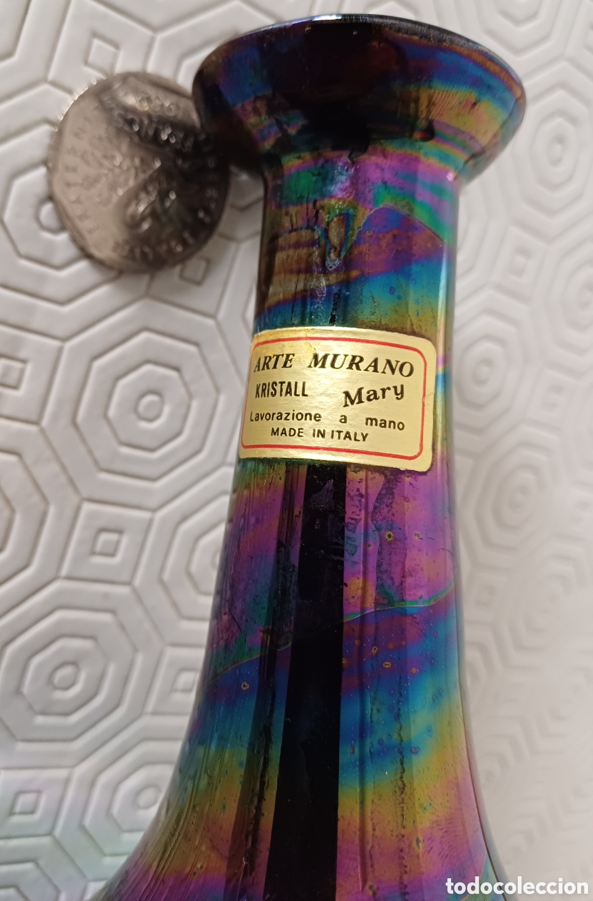 Antig&uuml;edades: Jarr&oacute;n cristal murano iridescente - Foto 2