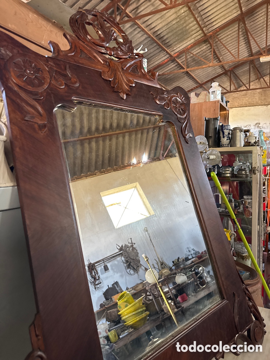 Antig&uuml;edades: Espejo de madera tallado - Foto 2