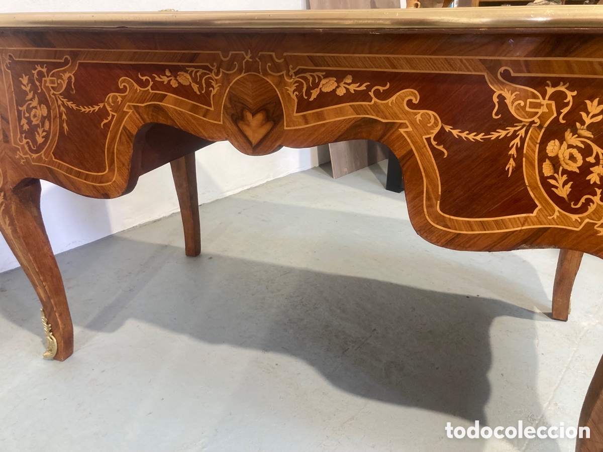 Antig&uuml;edades: Mesa antigua marqueter&iacute;a y bronces - Foto 20