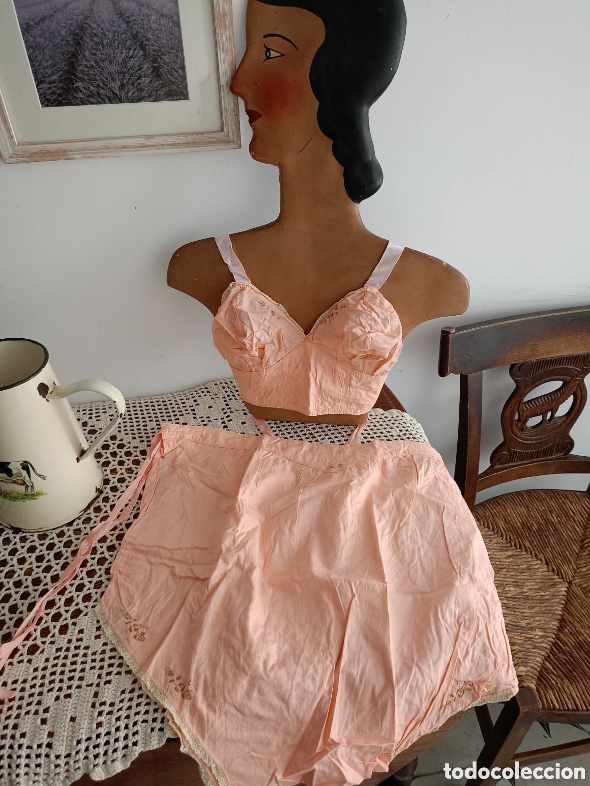 Antig&uuml;edades: Conjunto ropa interior mujer a&ntilde;os 30 - Foto 1