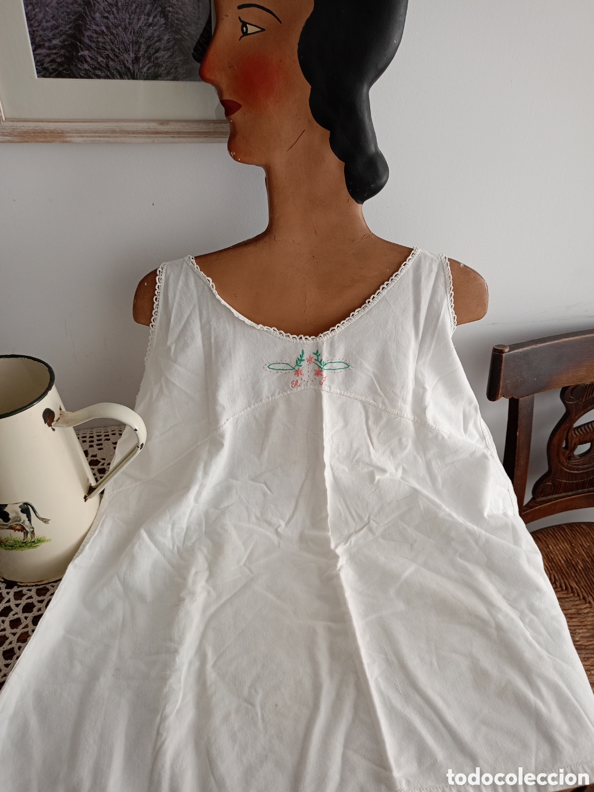 Antig&uuml;edades: Camisa interior mujer a&ntilde;os 30 - Foto 2