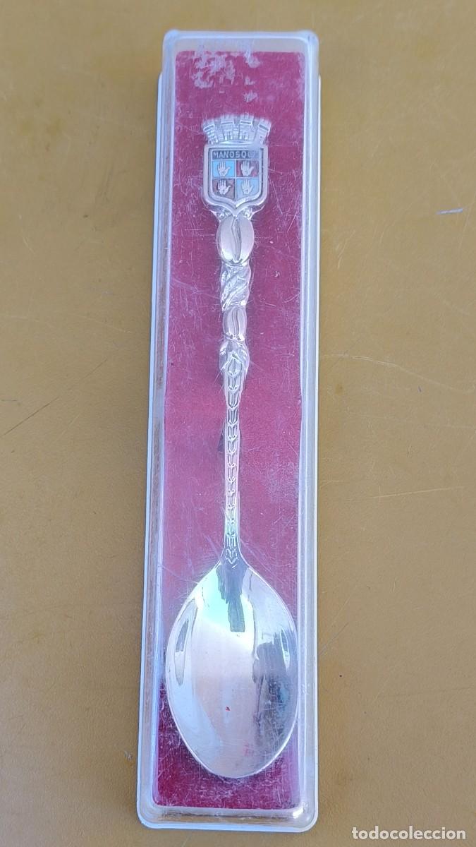Antig&uuml;edades: Cuill&egrave;re plaqu&eacute; argent et son coffret - Foto 2