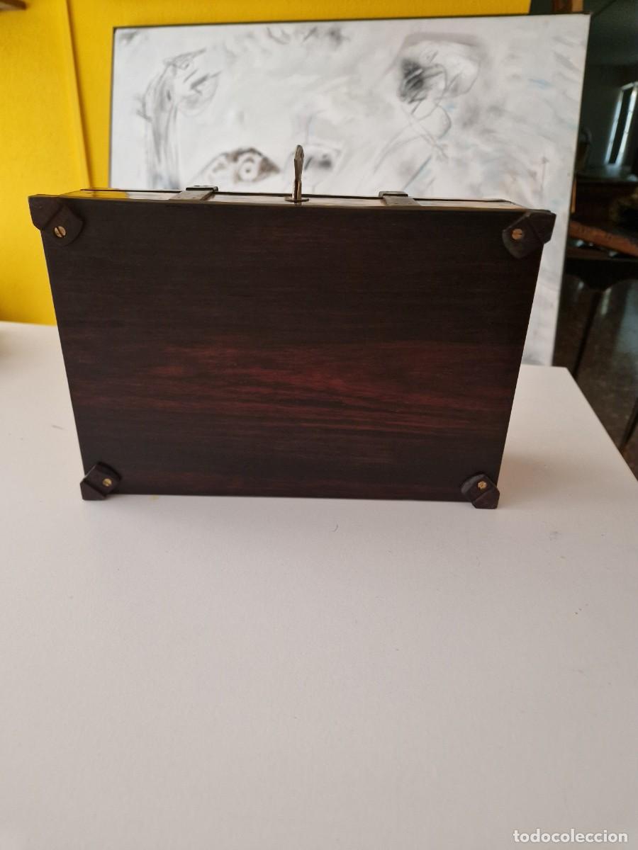Antig&uuml;edades: CAJA CAREY Y MADERA. APROX 1940. - Foto 9