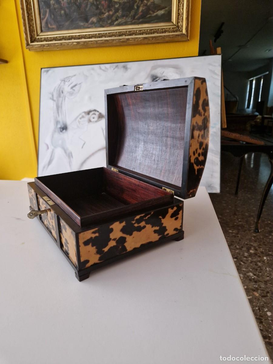 Antig&uuml;edades: CAJA CAREY Y MADERA. APROX 1940. - Foto 14