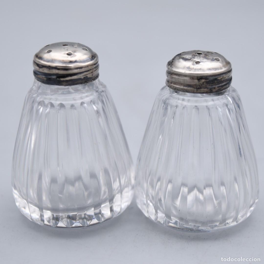 Antig&uuml;edades: Saleros de plata y cristal - Foto 2
