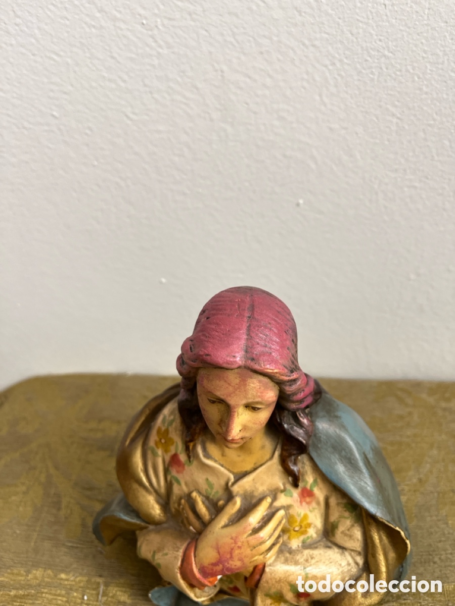 Antig&uuml;edades: Busto de la Virgen Mar&iacute;a en escayola. - Foto 4