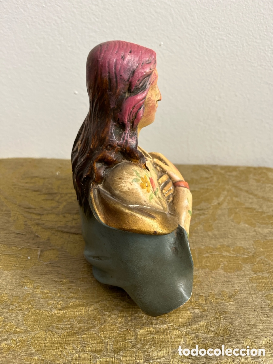 Antig&uuml;edades: Busto de la Virgen Mar&iacute;a en escayola. - Foto 6