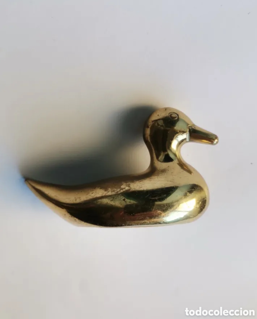 Antig&uuml;edades: Figura pato de bronce macizo 8x4 cm - Foto 1