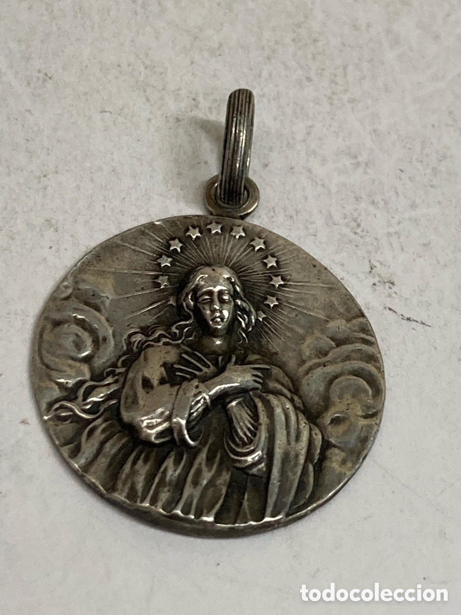 Antig&uuml;edades: Medalla de plata religiosa C329 - Foto 1