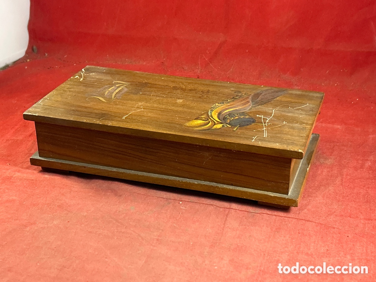 Antig&uuml;edades: CAJA DE MADERA JOYERO MUSICAL - Foto 5