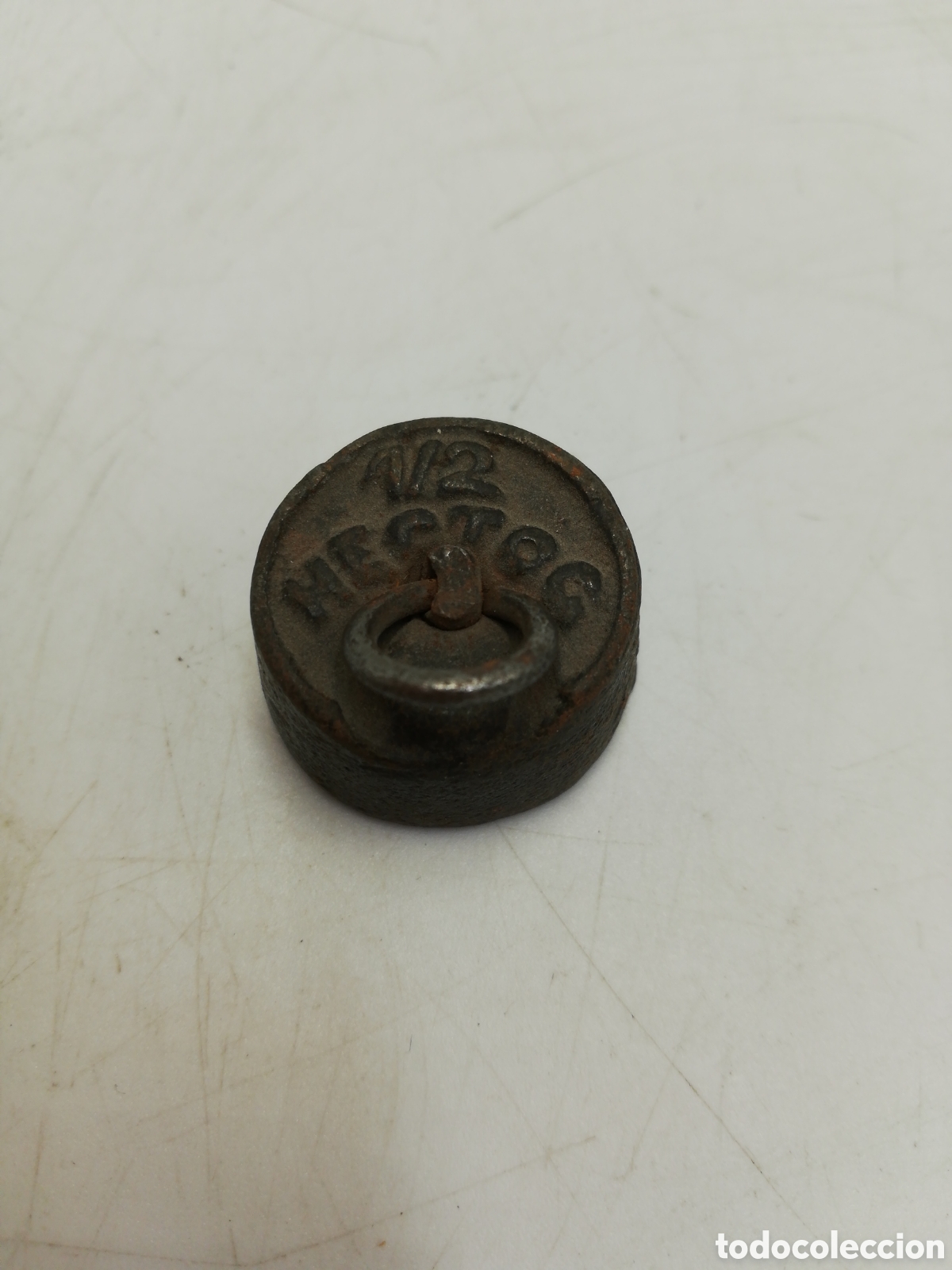 Antig&uuml;edades: Lote de 3 pesas de hierro. - Foto 4