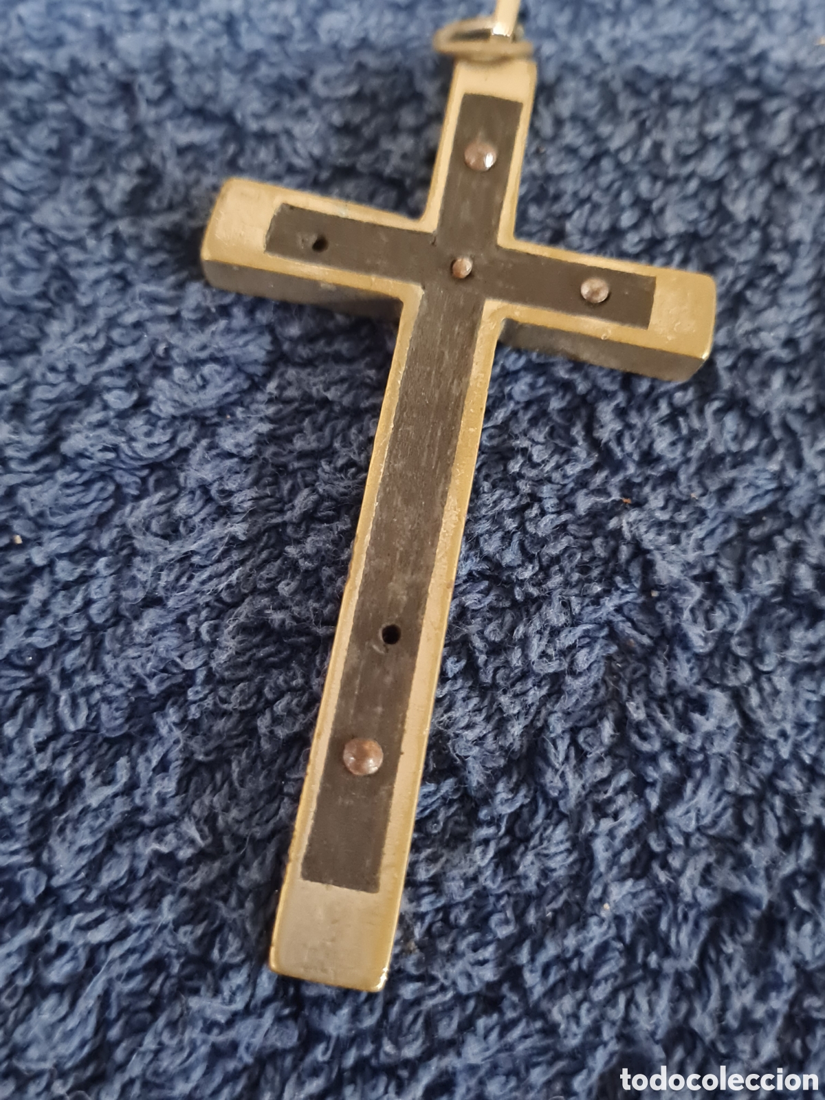 Antig&uuml;edades: 3 cruces demetal y nacar antiguas - Foto 5