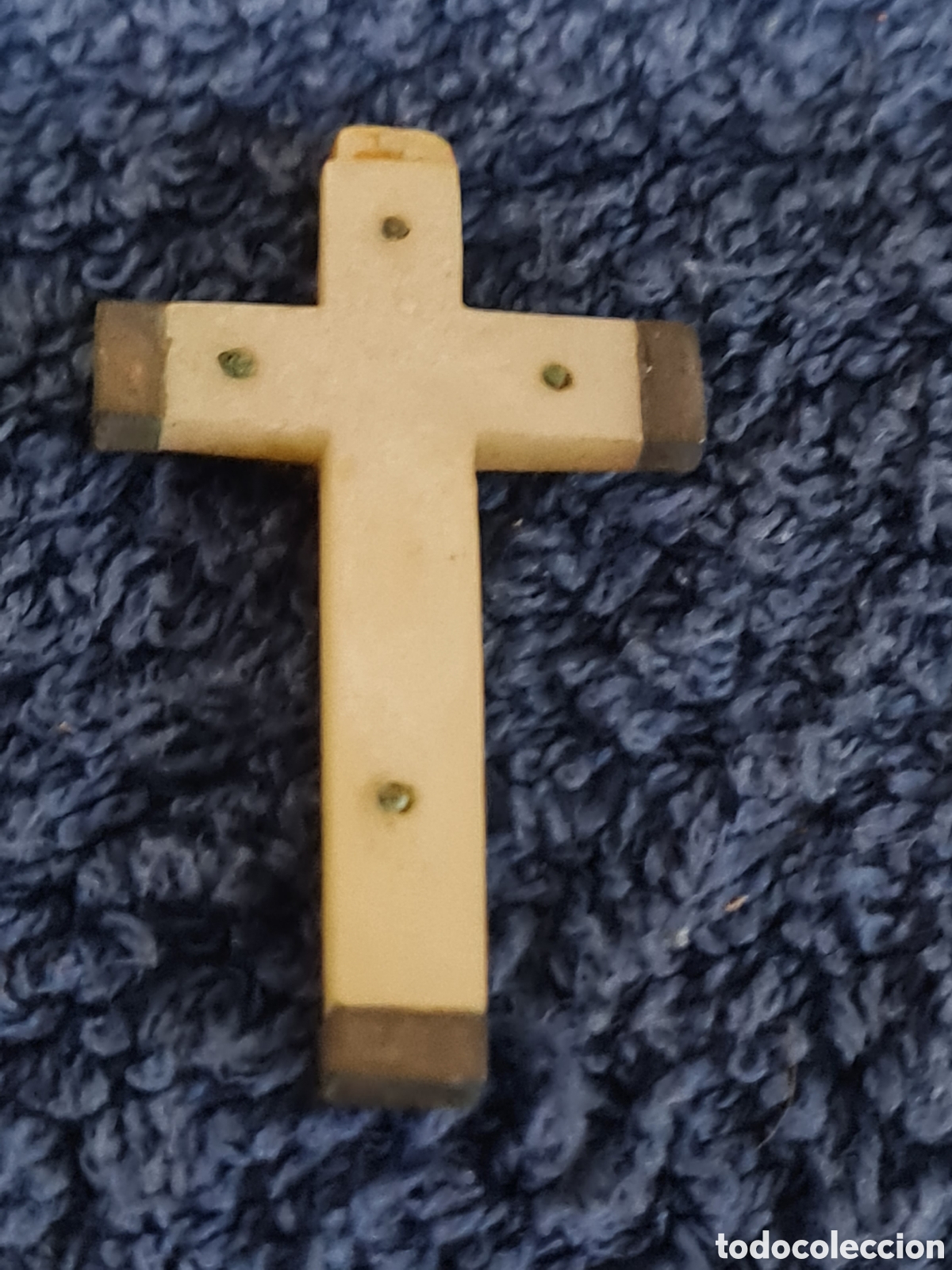 Antig&uuml;edades: 3 cruces demetal y nacar antiguas - Foto 8