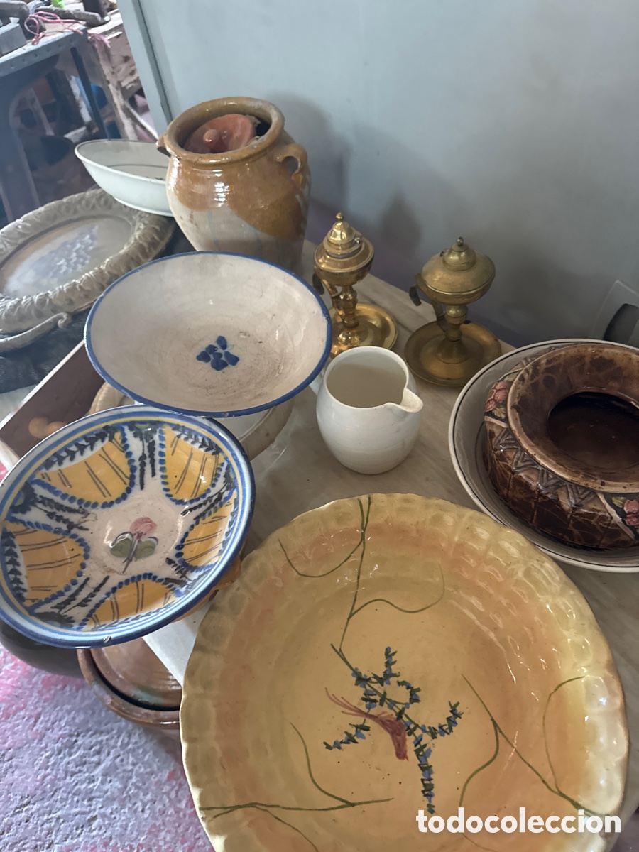 Antig&uuml;edades: Lote de 4 platos de cer&aacute;mica - Foto 2