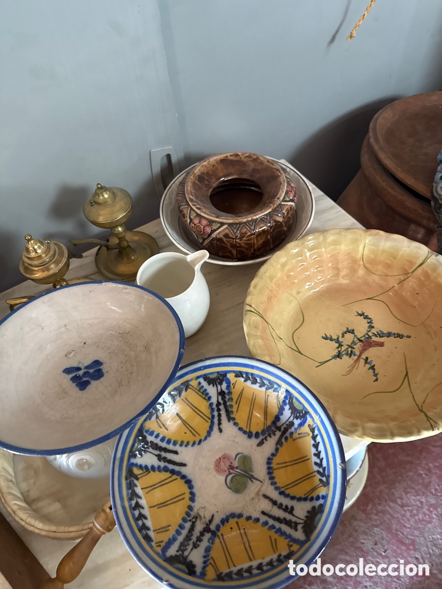 Antig&uuml;edades: Lote de 4 platos de cer&aacute;mica - Foto 1
