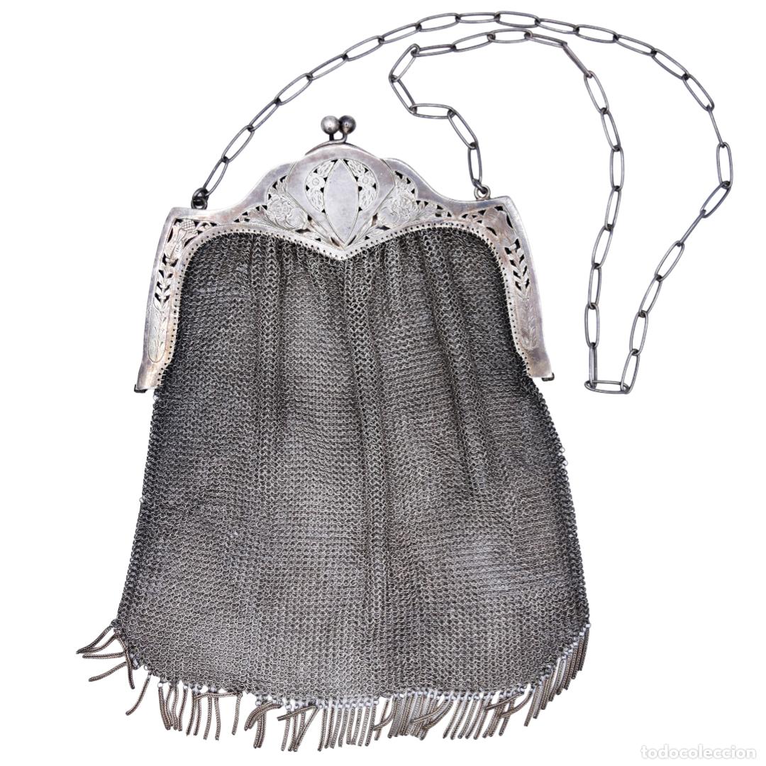 Antig&uuml;edades: Bolso antiguo de plata .800 - Foto 1