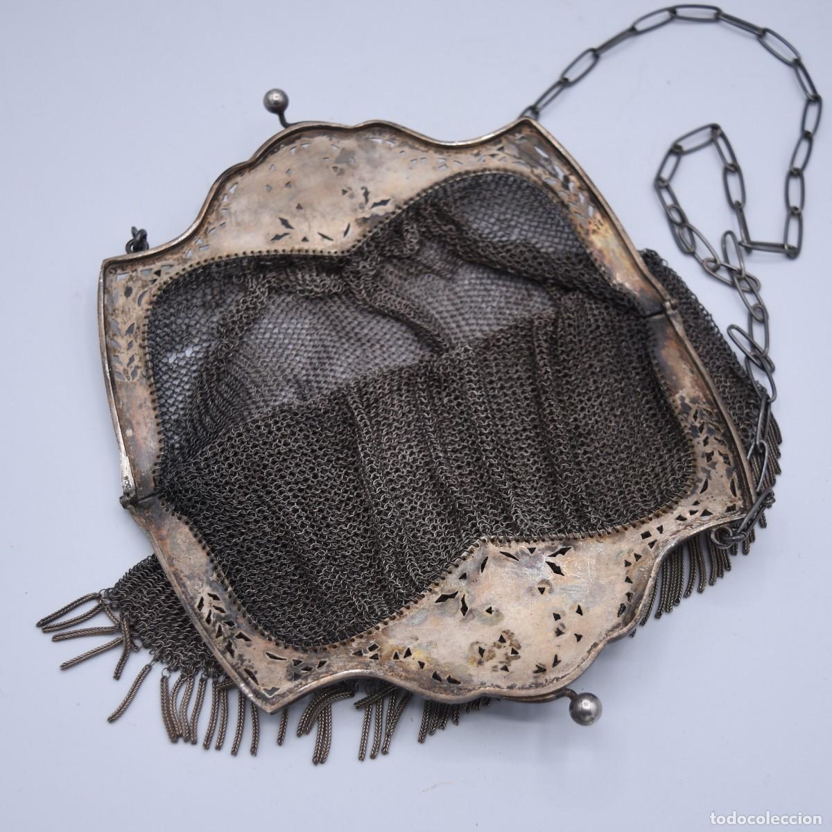 Antig&uuml;edades: Bolso antiguo de plata .800 - Foto 3