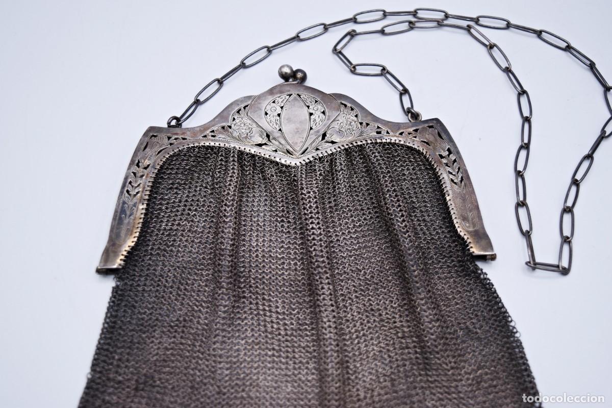 Antig&uuml;edades: Bolso antiguo de plata .800 - Foto 6