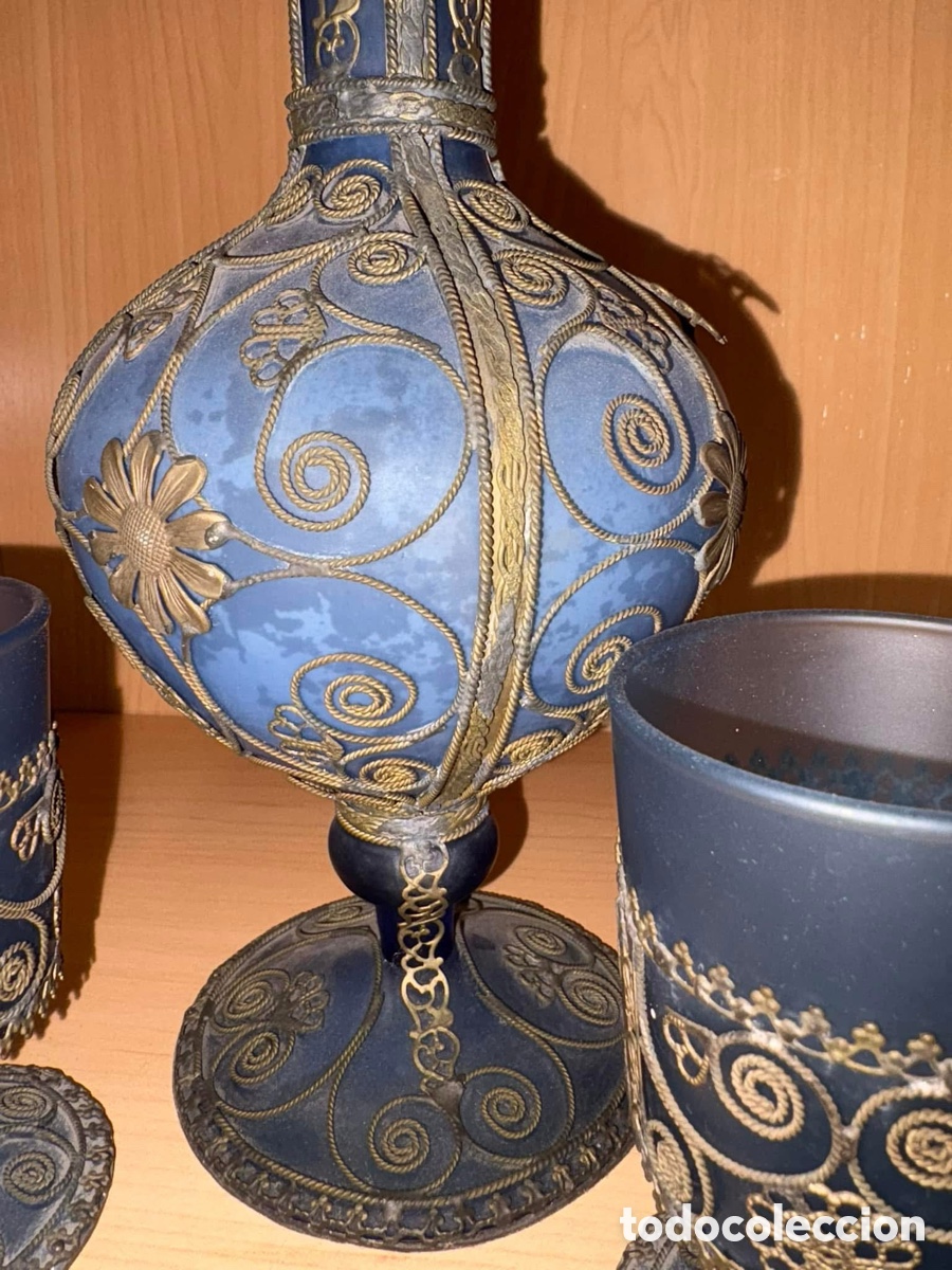 Antig&uuml;edades: Juego vasos y licorera - Foto 4