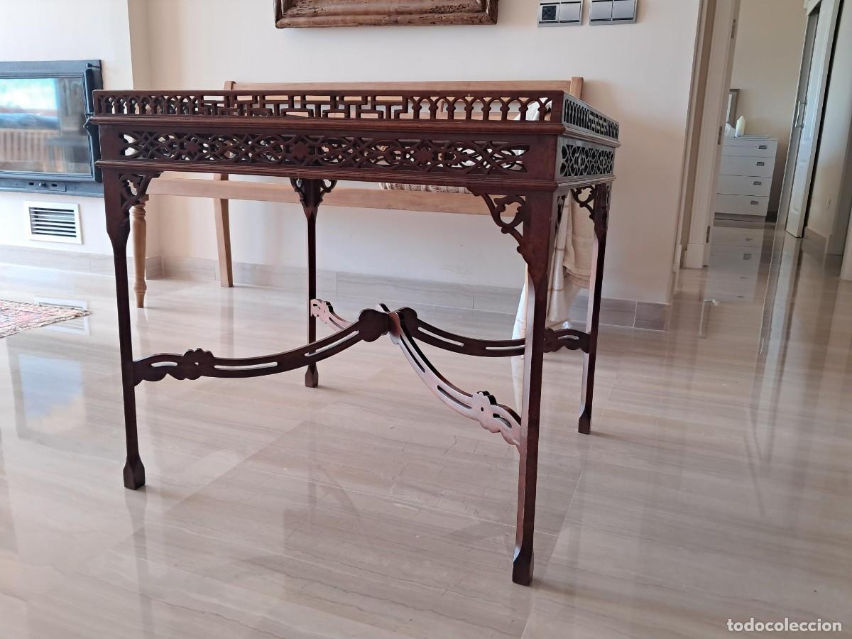 Antig&uuml;edades: MESA CHIPPENDALE BUEN ESTADO - Foto 2
