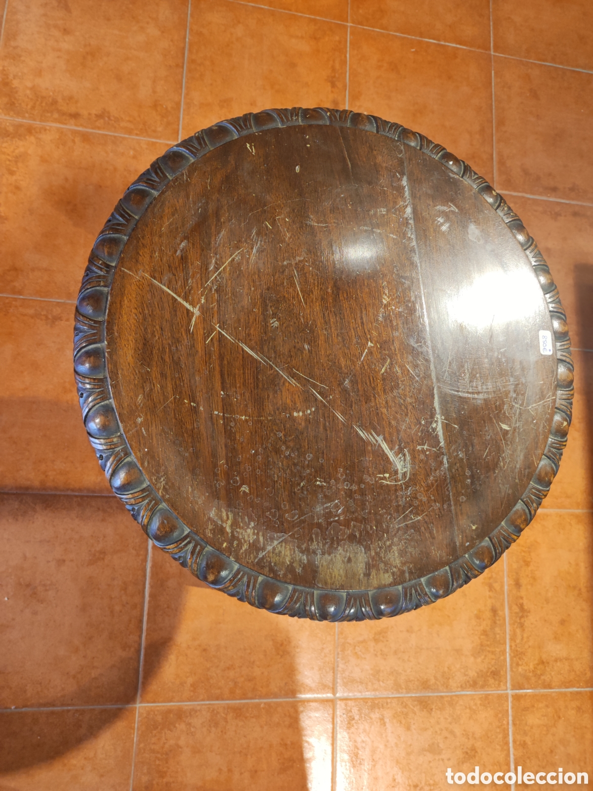 Antig&uuml;edades: Peana de madera de caoba y bronces - Foto 2