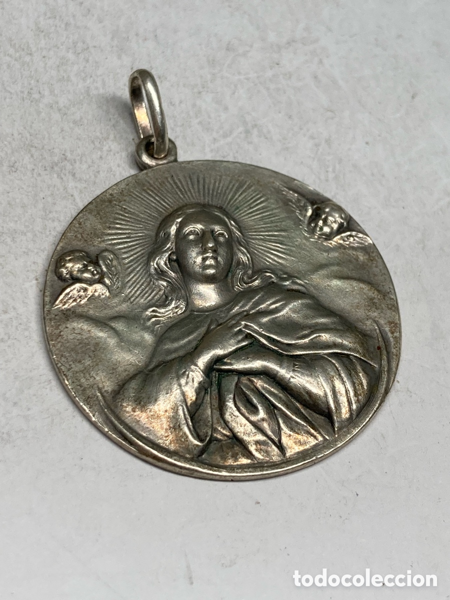 Antig&uuml;edades: Medalla de plata religiosa C329 - Foto 1