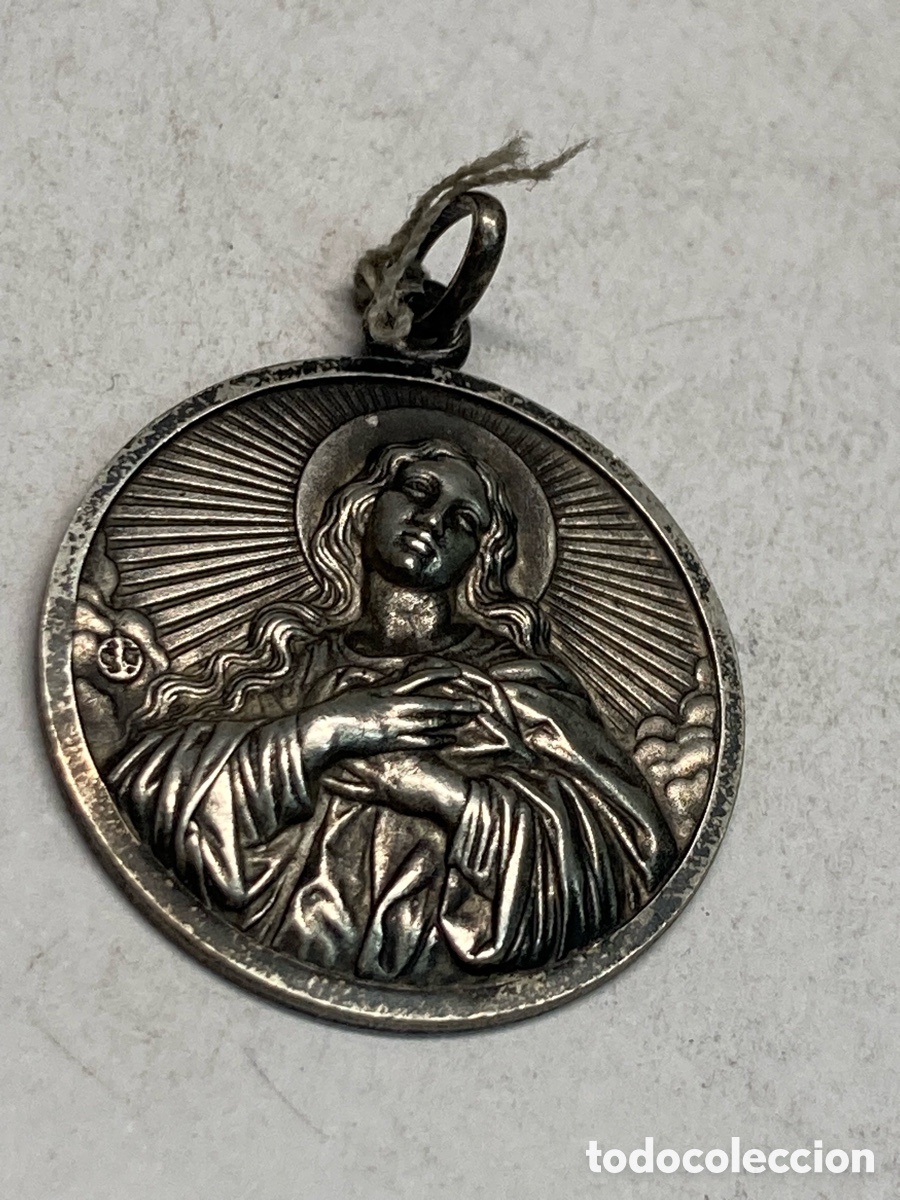 Antig&uuml;edades: Medalla de plata religiosa C329 - Foto 1
