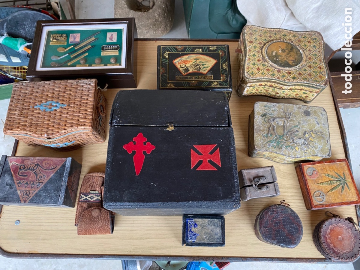 Antig&uuml;edades: Lote de cajas antiguas - Foto 1