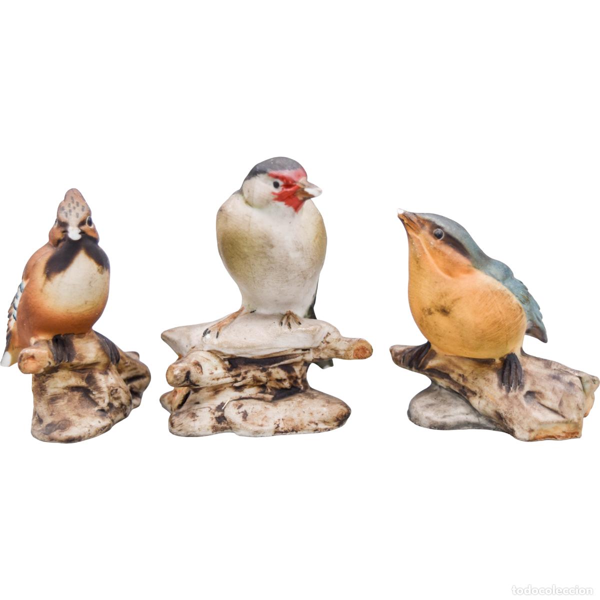 Antig&uuml;edades: Capodimonte - Figuras de aves de porcelana biscuit - Foto 2