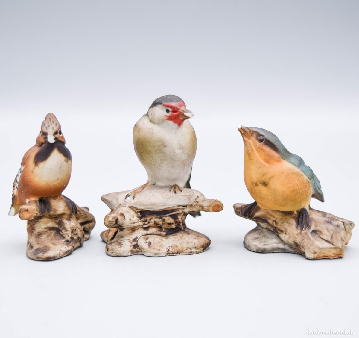 Antig&uuml;edades: Capodimonte - Figuras de aves de porcelana biscuit - Foto 5