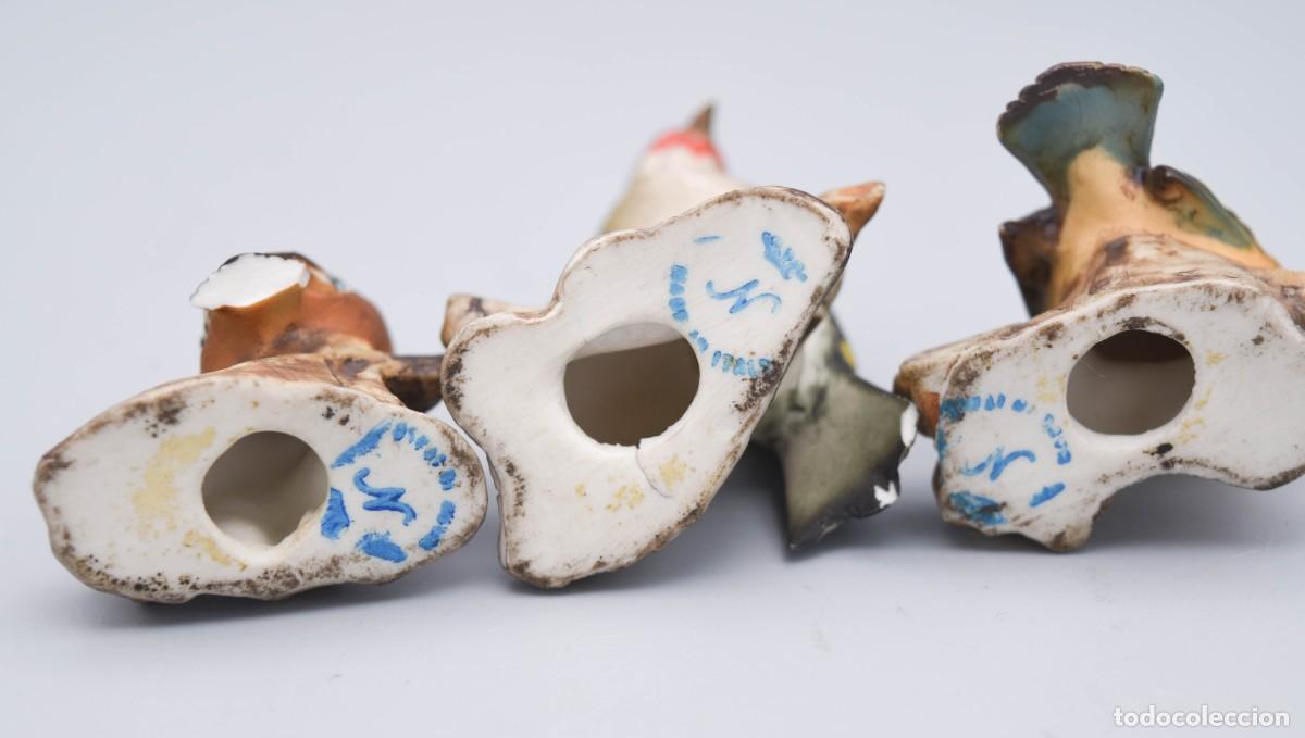 Antig&uuml;edades: Capodimonte - Figuras de aves de porcelana biscuit - Foto 3