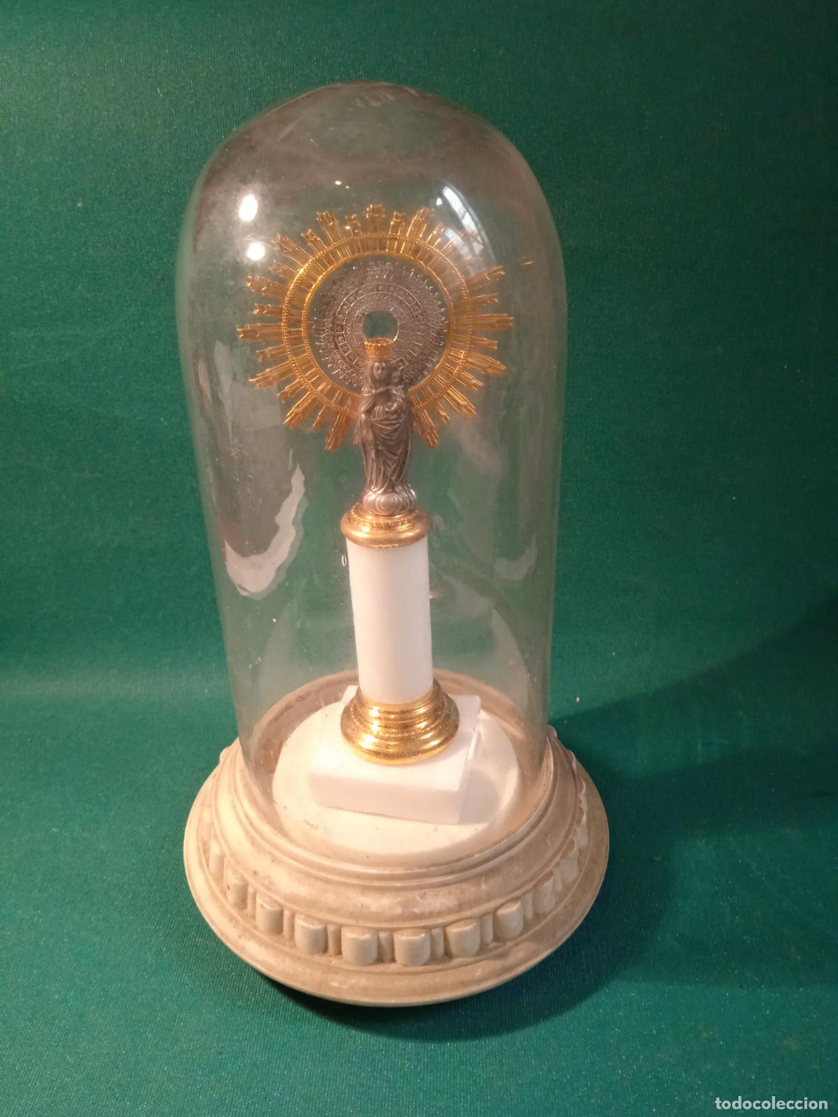 Antig&uuml;edades: VIRGEN DEL PILAR EN C&Uacute;PULA DE CRISTAL - Foto 3