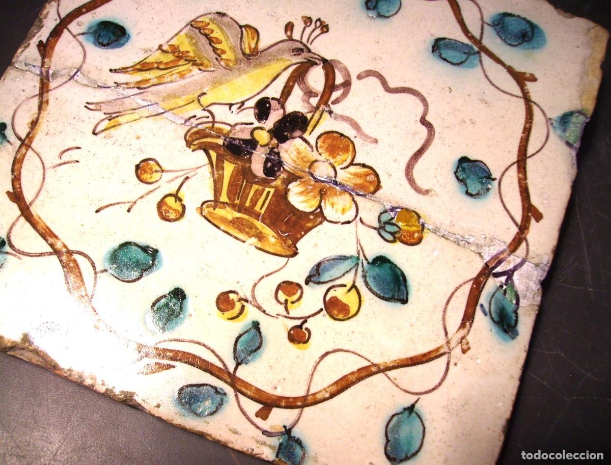 Antig&uuml;edades: EXCELENTE AZULEJO VALENCIANO XIX - Foto 3