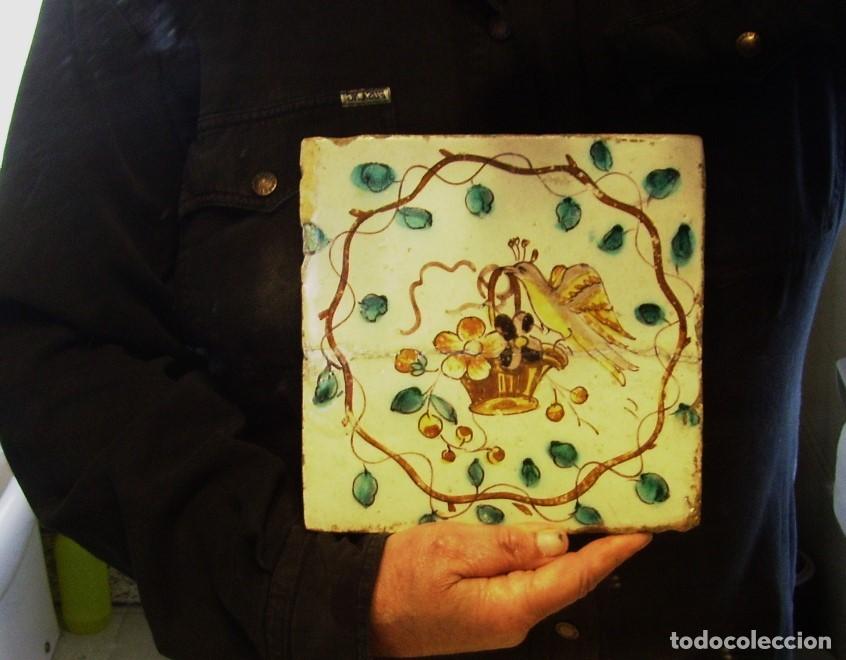 Antig&uuml;edades: EXCELENTE AZULEJO VALENCIANO XIX - Foto 7
