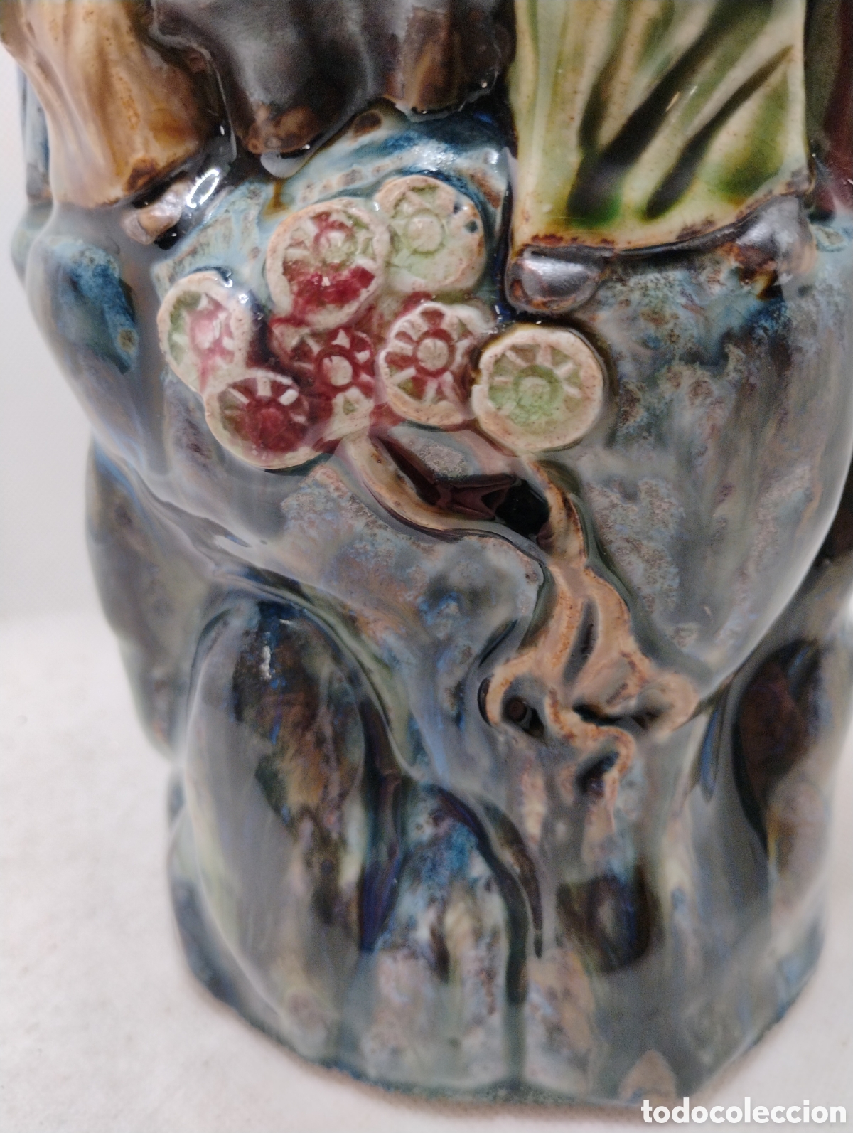 Antig&uuml;edades: Jarr&oacute;n Gres Esmaltado, con personajes chinos en relieve - Foto 11