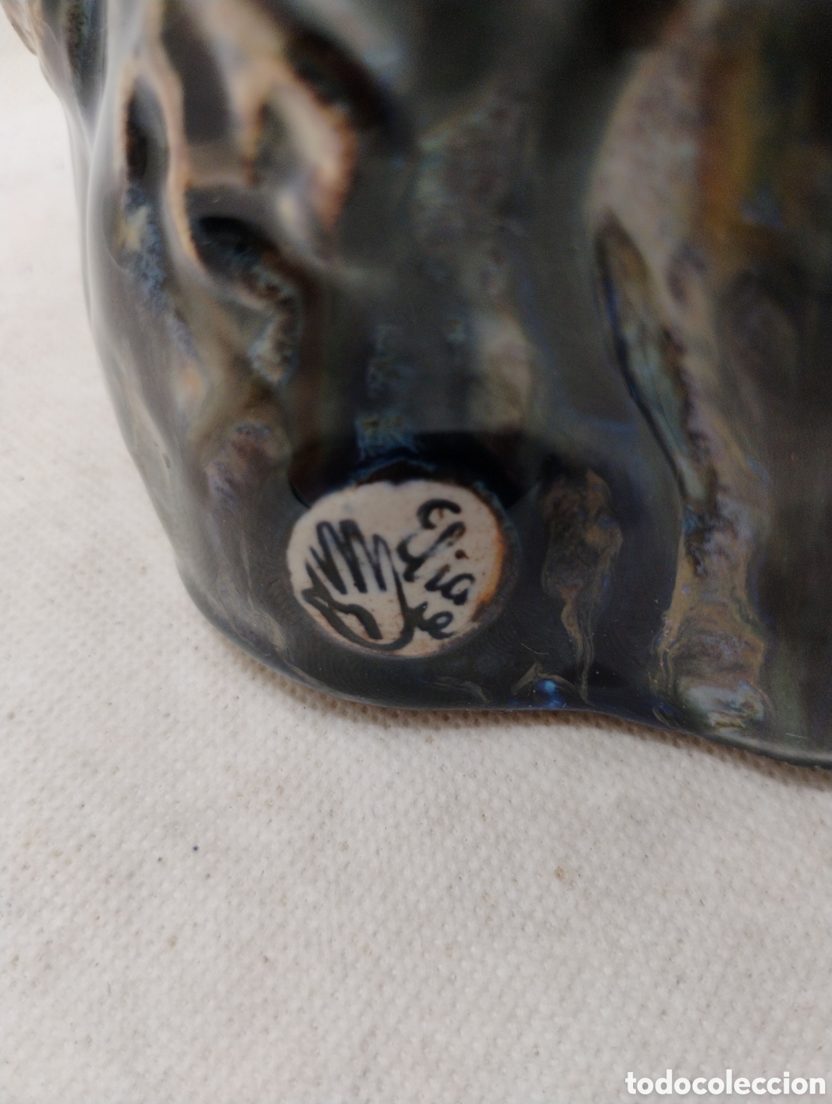 Antig&uuml;edades: Jarr&oacute;n Gres Esmaltado, con personajes chinos en relieve - Foto 12