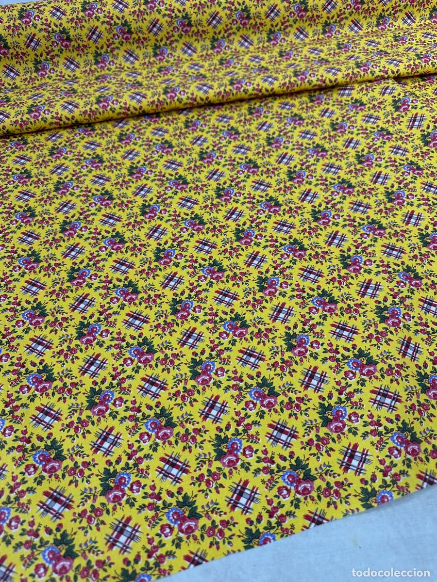 Antig&uuml;edades: Percal amarillo estampado - Foto 7