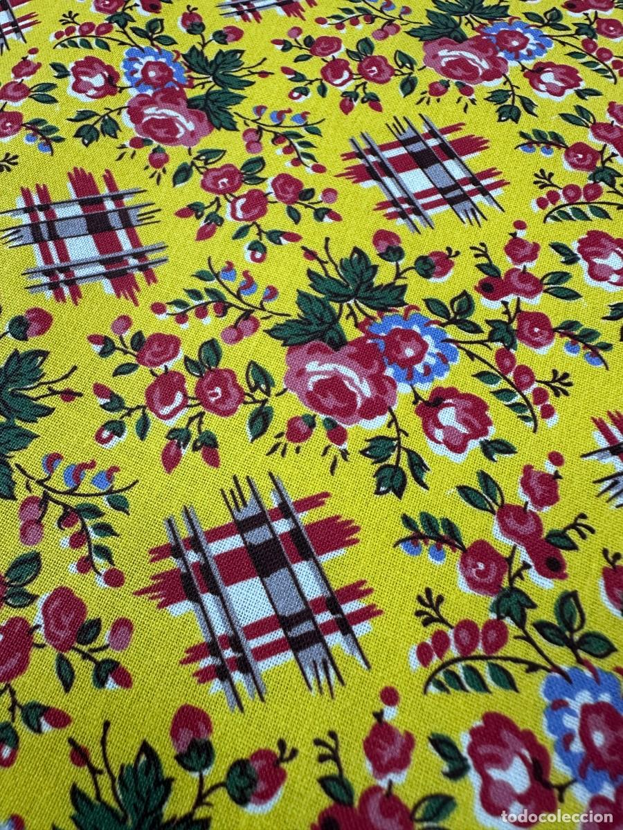 Antig&uuml;edades: Percal amarillo estampado - Foto 8