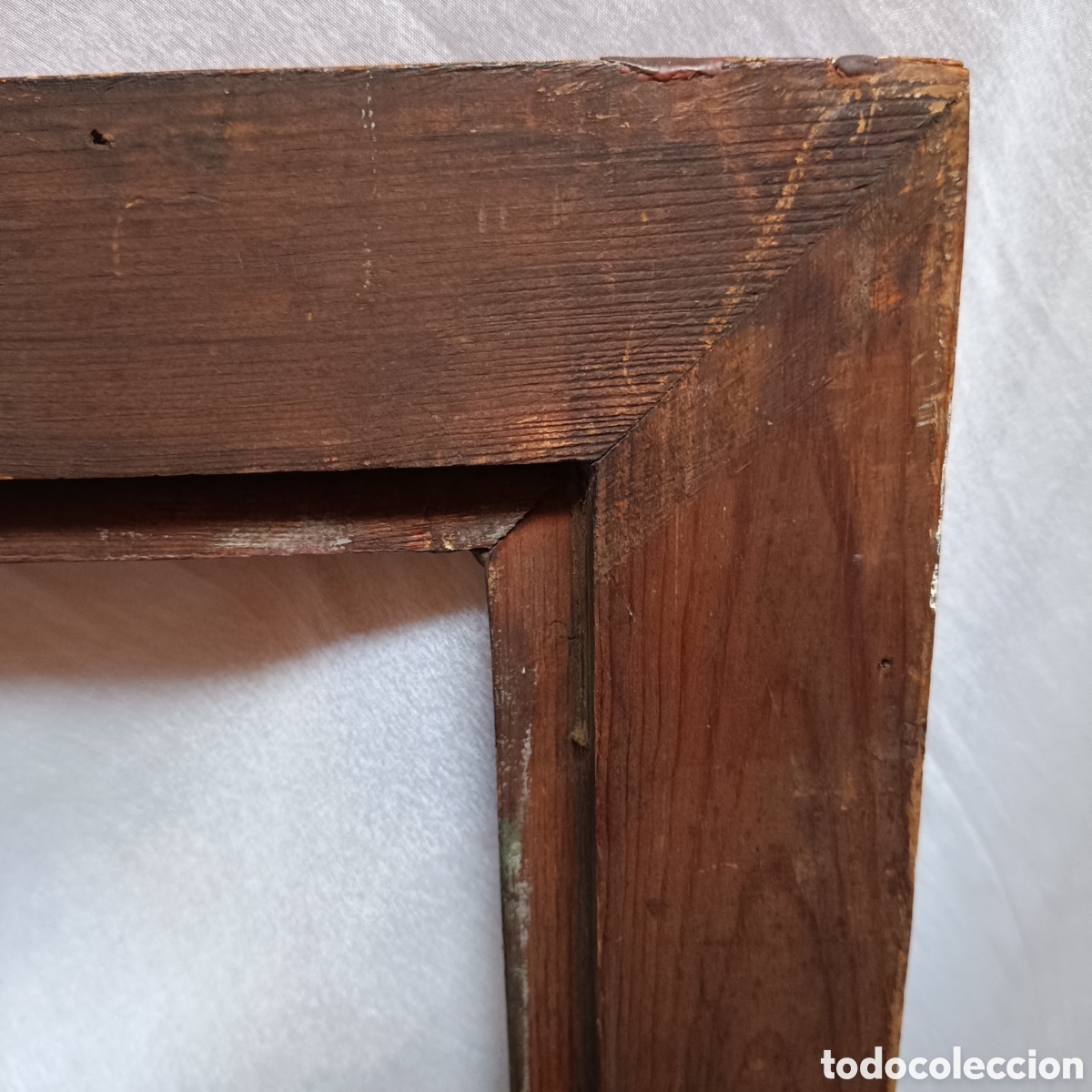 Antig&uuml;edades: Antiguo marco madera dorado y verde - Foto 10