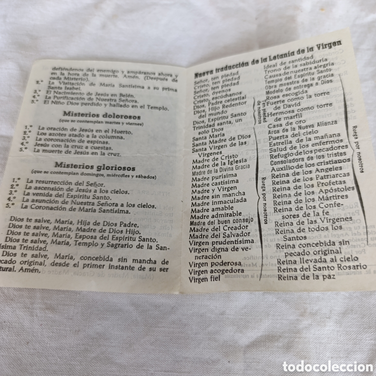 Antig&uuml;edades: DIPTICO MODO PR&Aacute;CTICO APRENDER A REZAR EL ROSARIO. - Foto 2