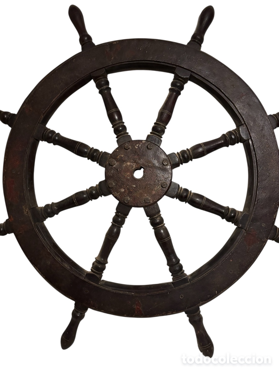 Antig&uuml;edades: Tim&oacute;n de barco decorativo - Foto 2