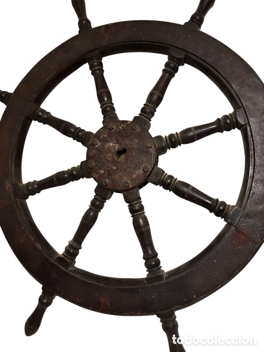 Antig&uuml;edades: Tim&oacute;n de barco decorativo - Foto 3