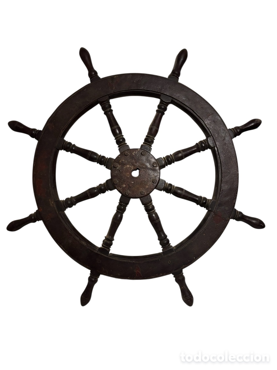 Antig&uuml;edades: Tim&oacute;n de barco decorativo - Foto 1