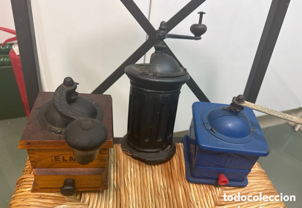 Oggetti Antichi: Lote de tres Molinillos Elma