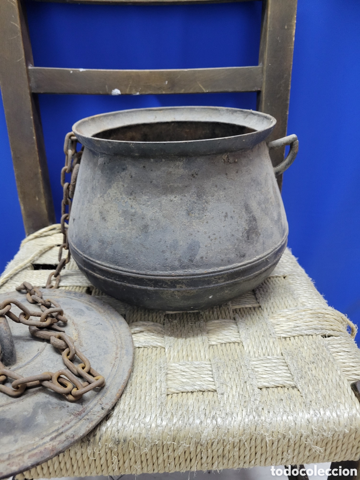 Antig&uuml;edades: Olla para colgar chimenea - Foto 2