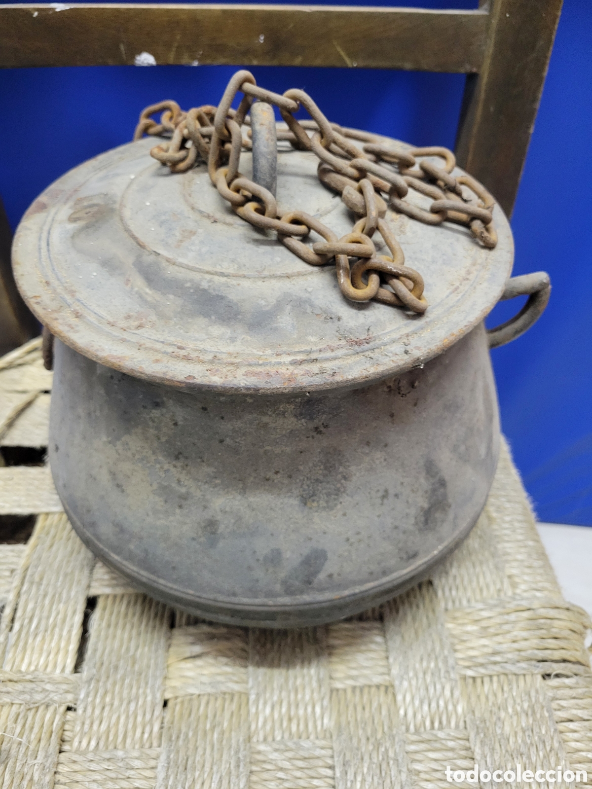Antig&uuml;edades: Olla para colgar chimenea - Foto 1