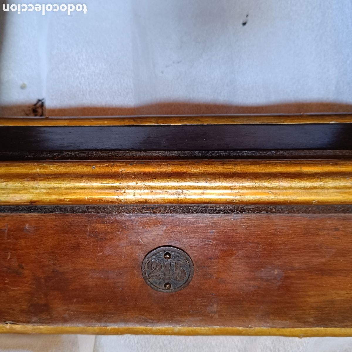 Antig&uuml;edades: Muy Antiguo marco madera dorado y marr&oacute;n - Foto 3