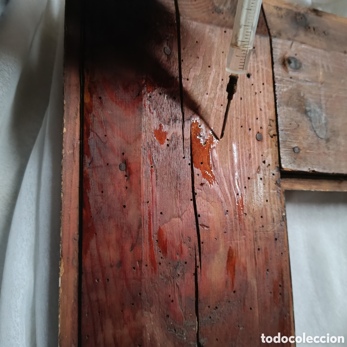 Antig&uuml;edades: Muy Antiguo marco madera dorado y marr&oacute;n - Foto 11